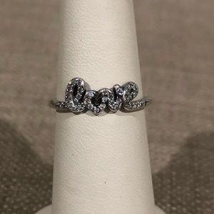 “love” pandora ring